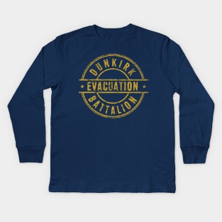 Dunkirk Evacuation Battalion Kids Long Sleeve T-Shirt